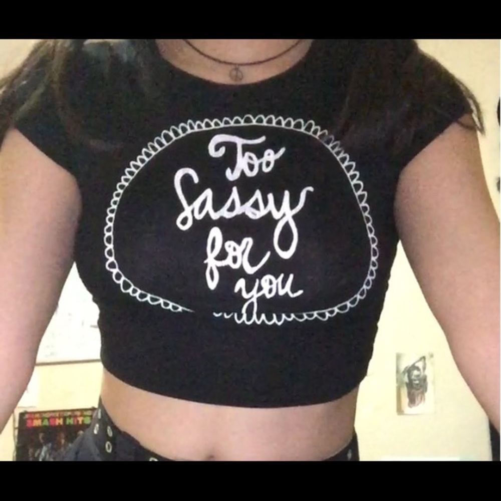 Black brandy inspired crop top